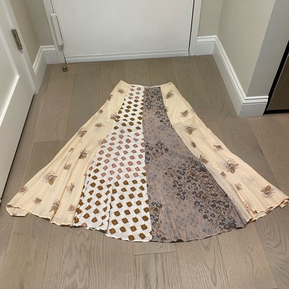 Floral Patchwork Maxi Skirt - Picture 2 of 4